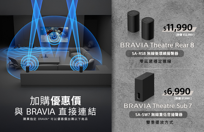 加購優惠價與BRAVIA直接連結