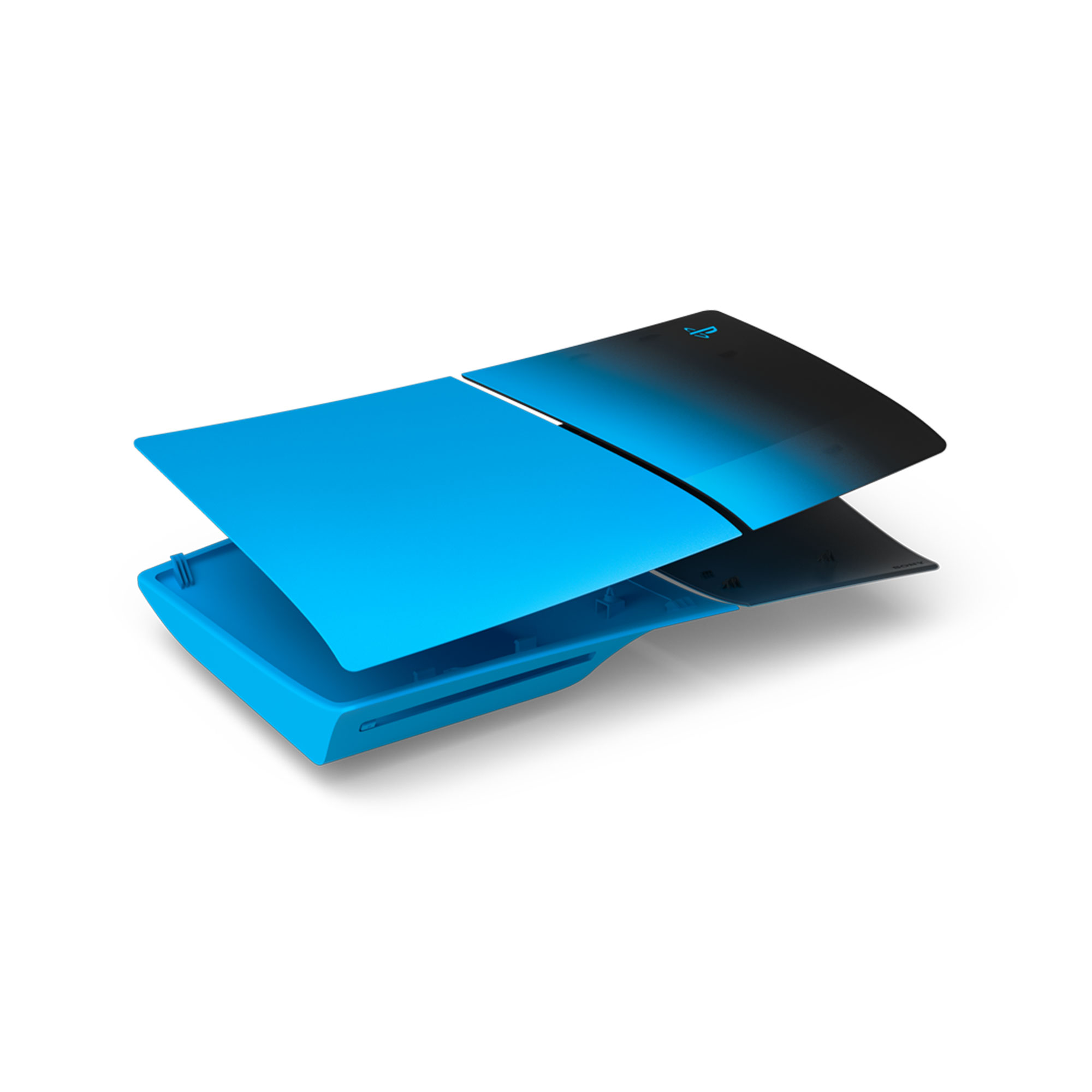 韻律藍 PS5 主機護蓋，主機蓋橫放圖