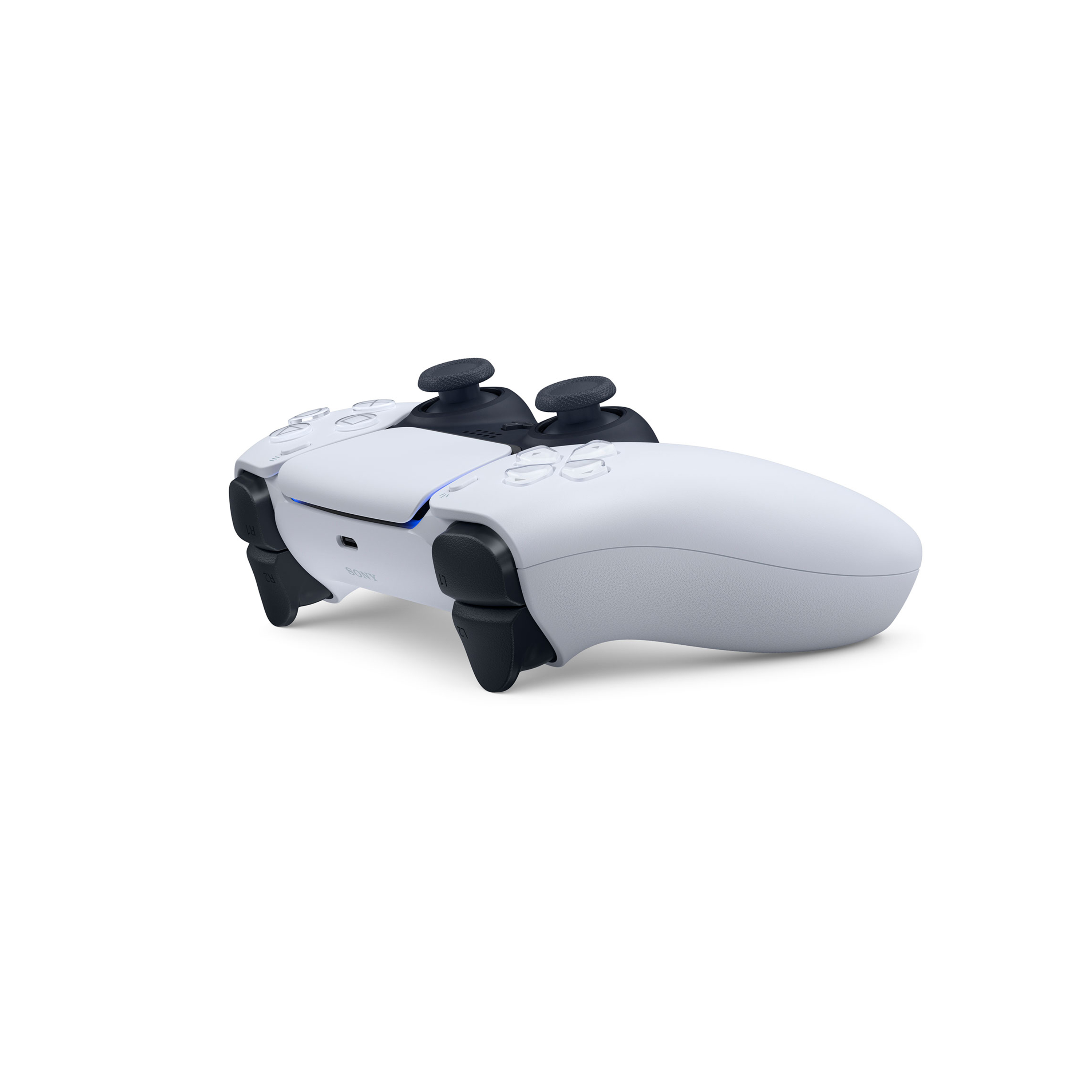 白色PS5 DualSense 無線控制器左前方圖式