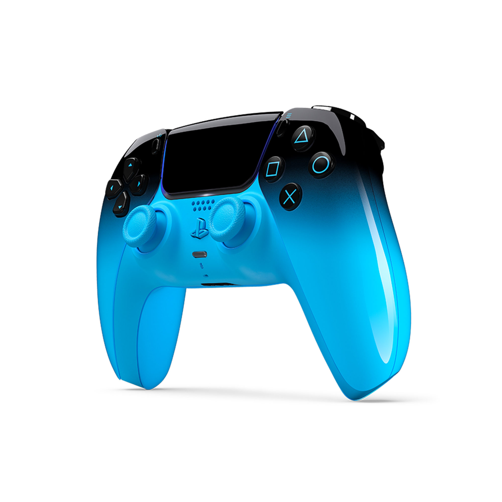 韻律藍 PS5 DualSense 無線控制器，左前方按鍵圖示