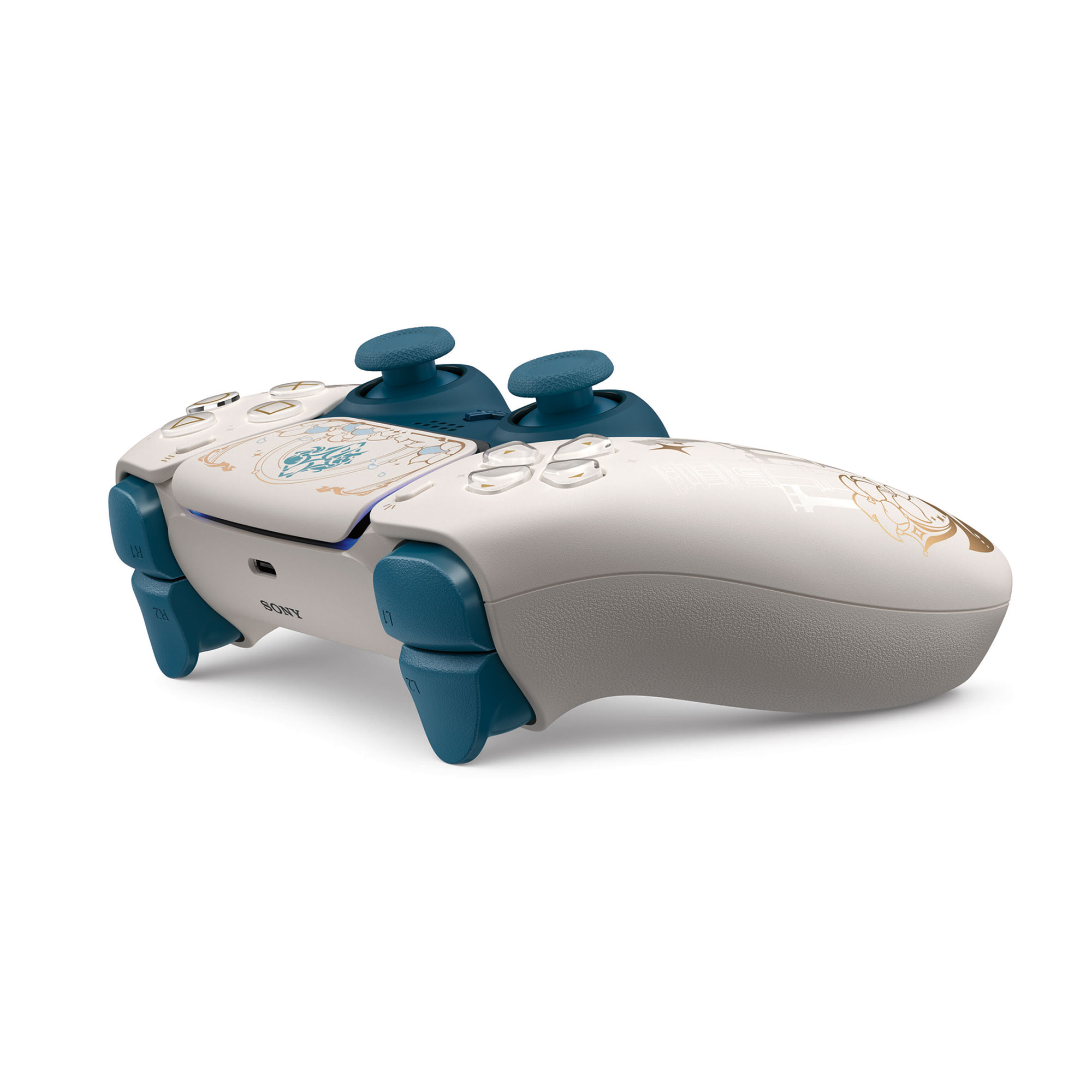 《原神》限量版無線控制器平放左前方圖式