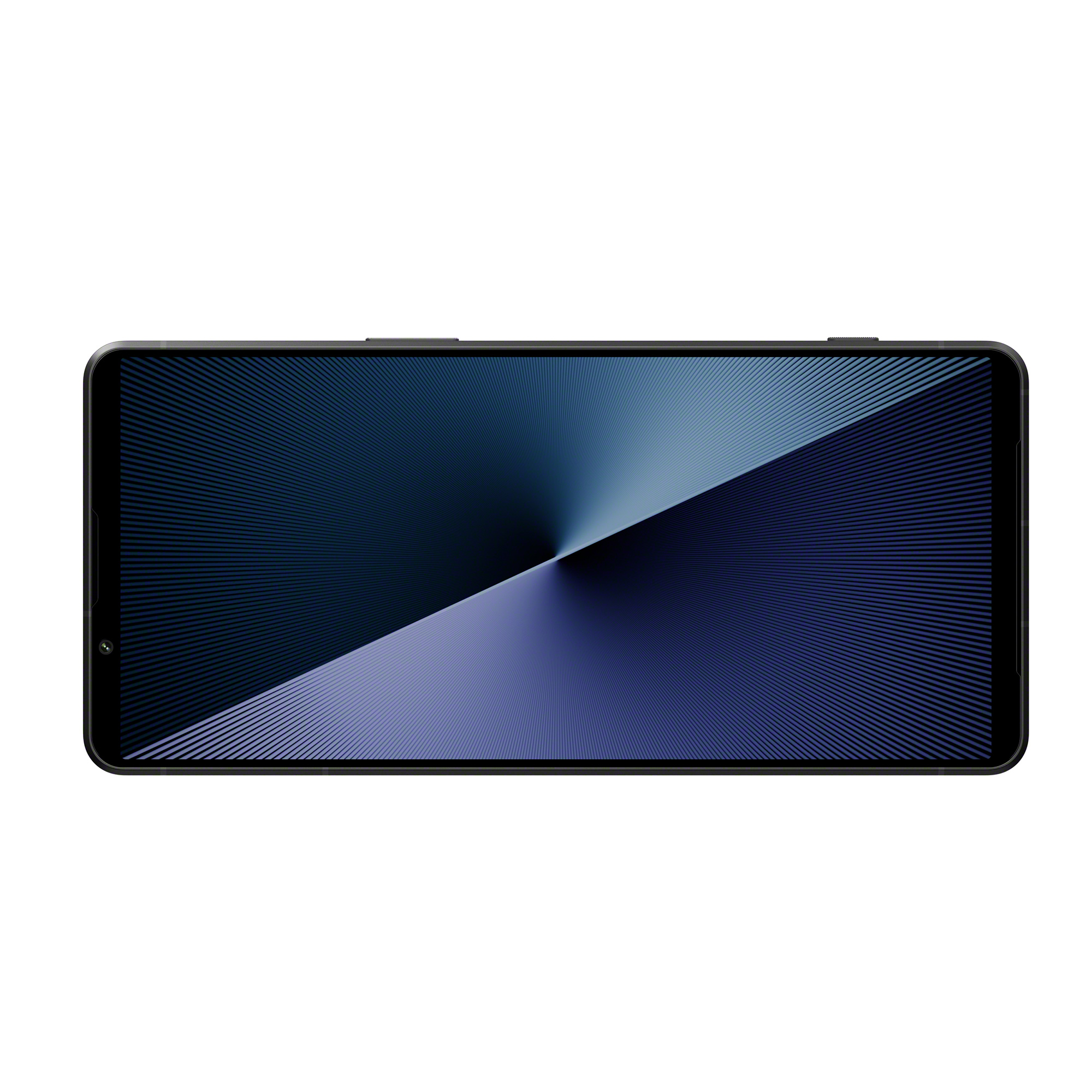 黑色 Xperia 1 VII 手機正面橫放圖式