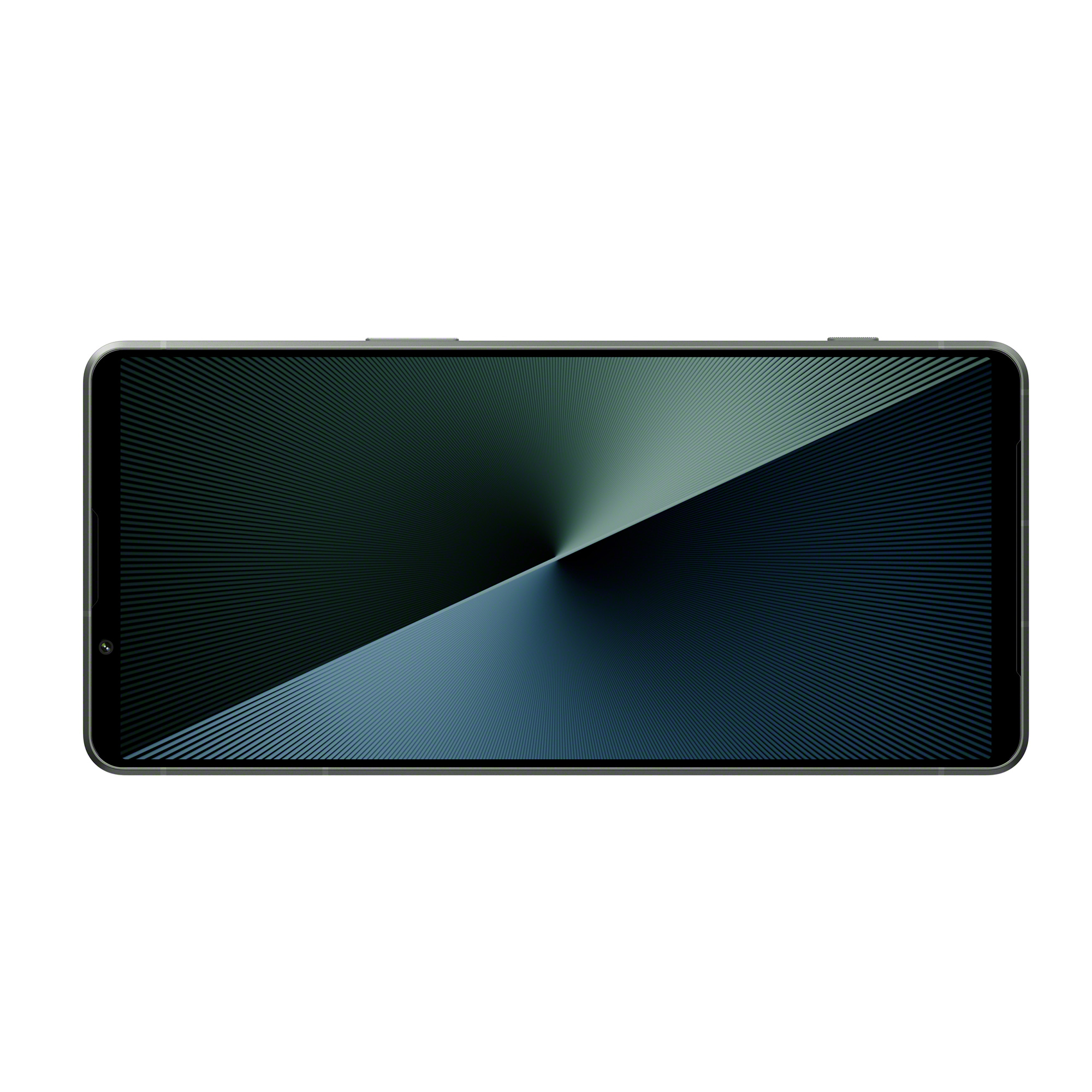 綠色 Xperia 1 VII 手機正面橫放圖式