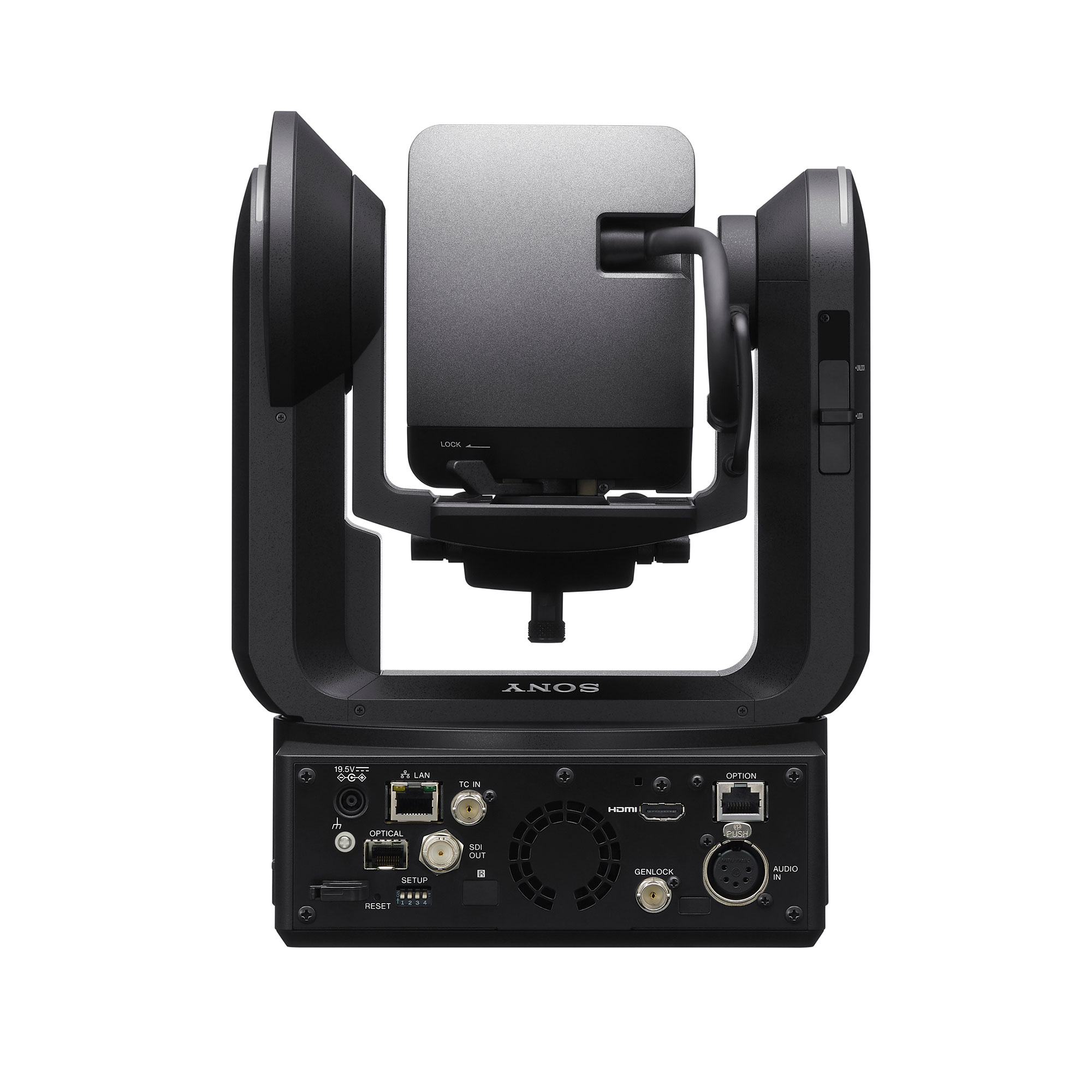 ILME-FR7 電影攝影機背面連接埠圖