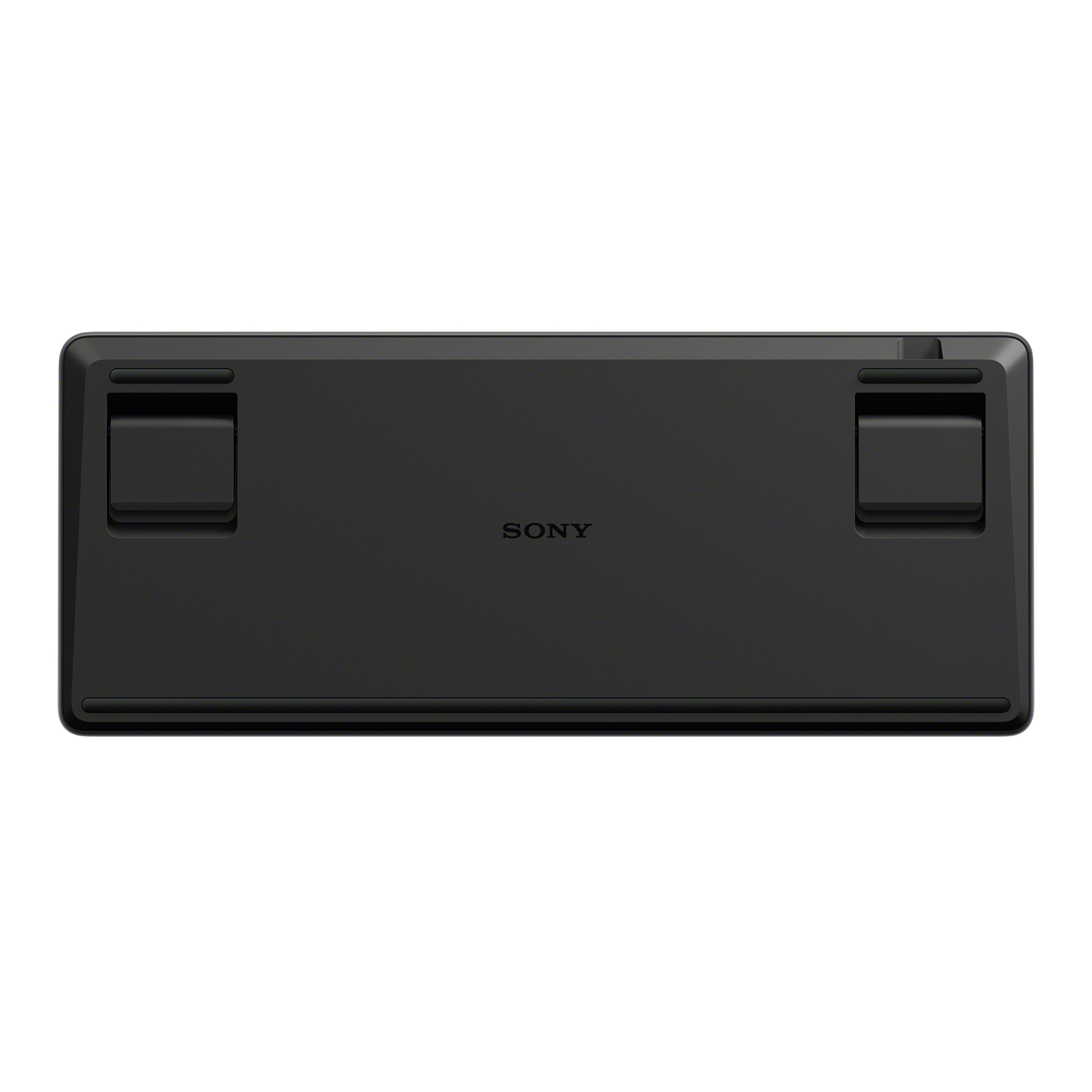 INZONE KBD-H75 底部視圖，顯示橡膠腳座和 Sony 品牌