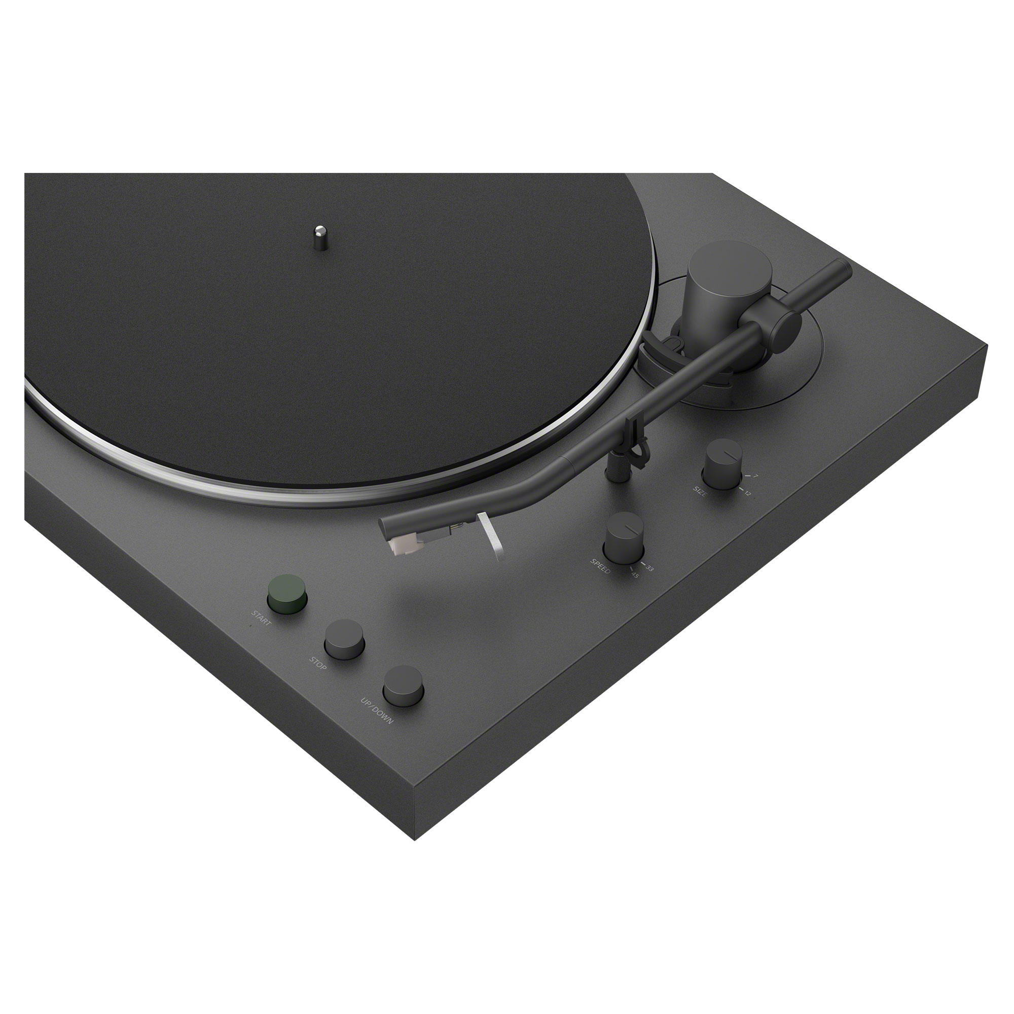 Sony PS-LX3BT 唱臂與控制旋鈕的特寫