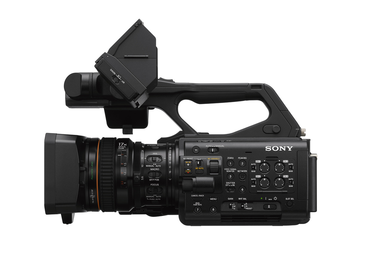 PXW-Z300 4K 手持攝錄影機，左側機身圖