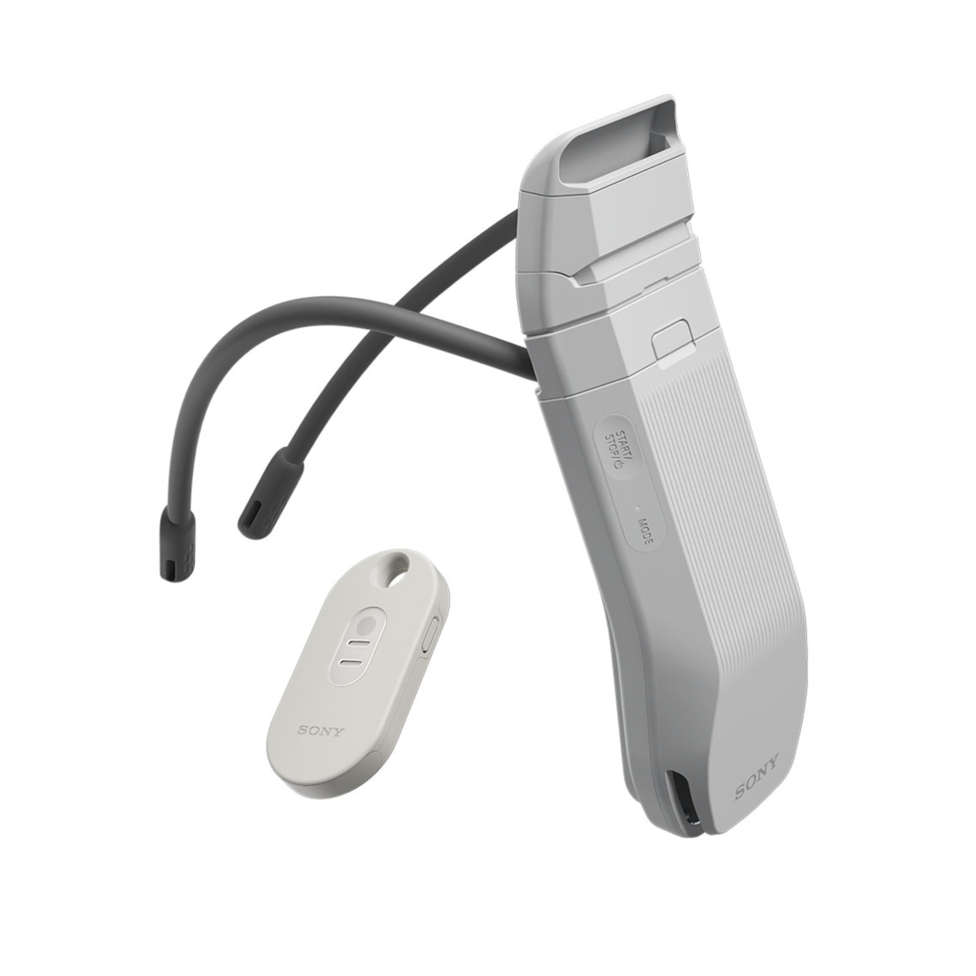 REON POCKET PRO Plus 產品右前方圖式，左下方 REON POCKET TAG裝置