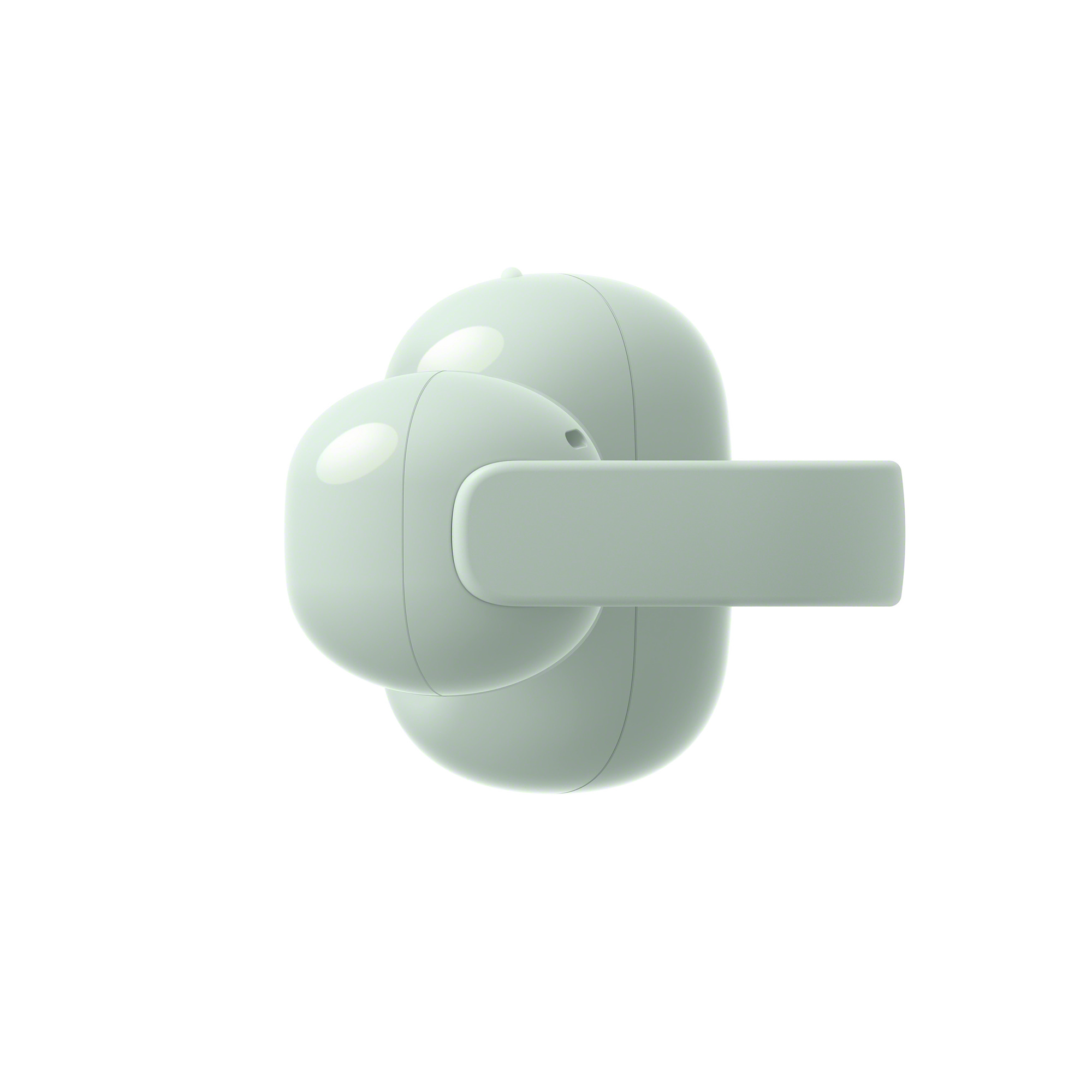 綠色 LinkBuds Clip 無線耳機，耳塞近拍圖