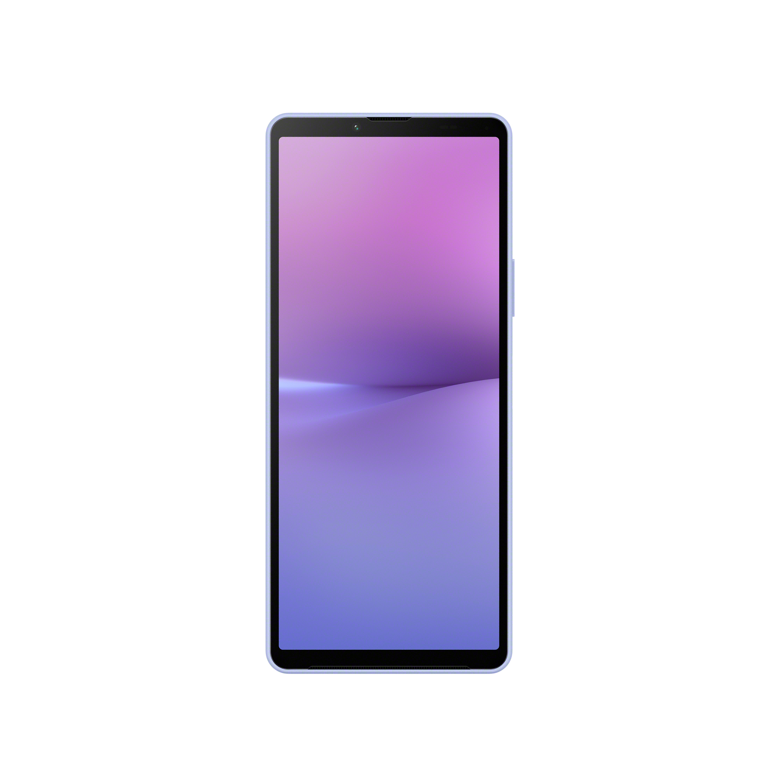 直立薰衣草紫 Xperia 10 V 智慧型手機，正面圖示
