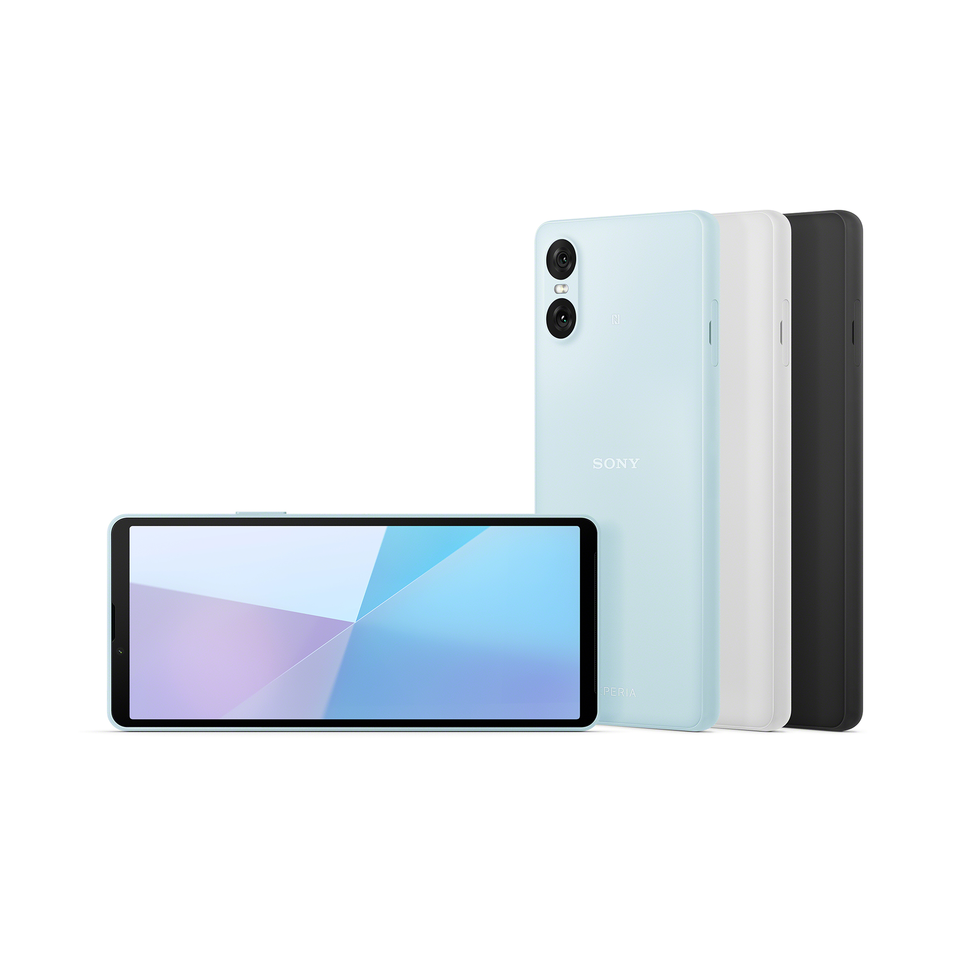 三部 Xperia 10 VI 手機，白色，藍色、黑色