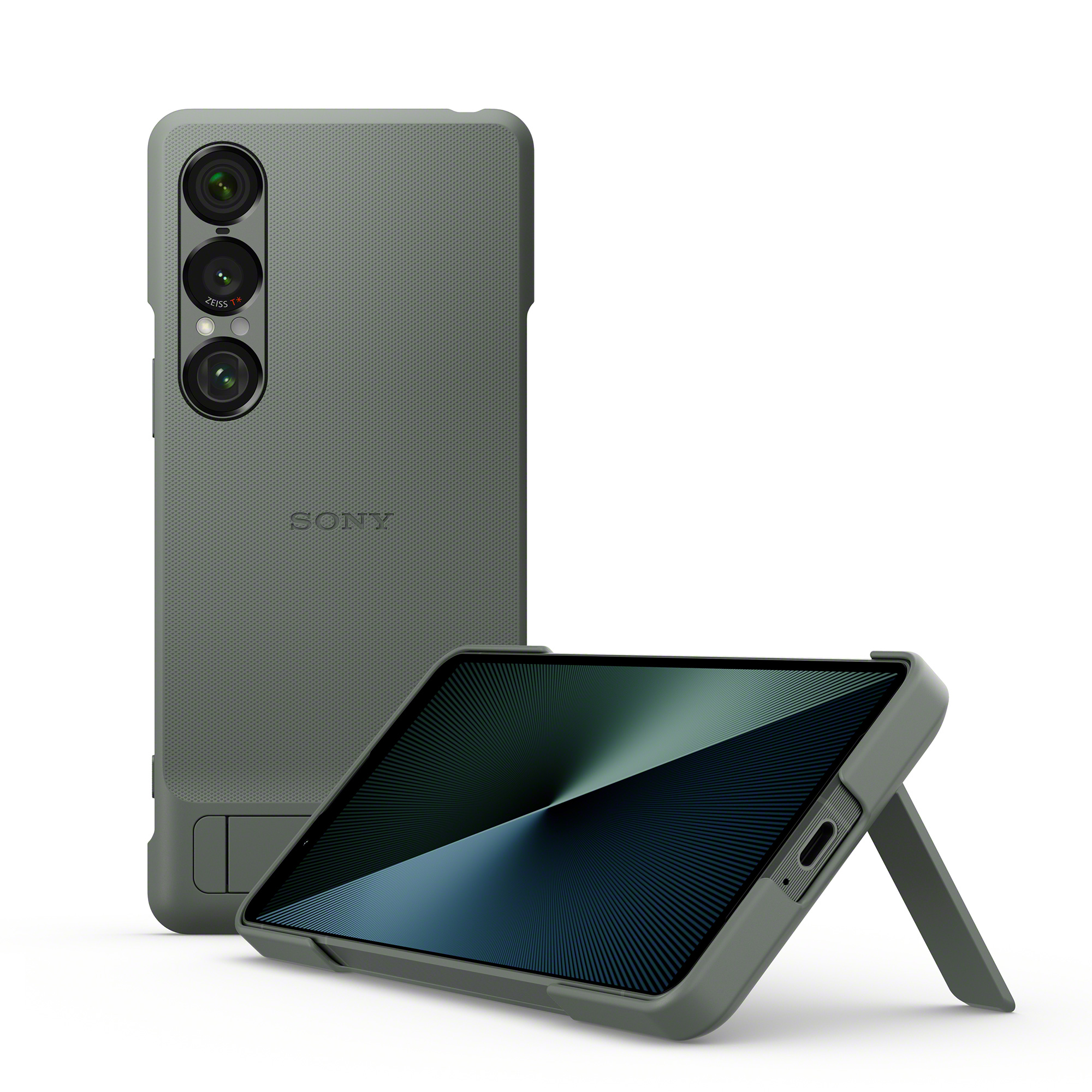 綠色 Xperia 1 VII 專用可立式時尚保護殼