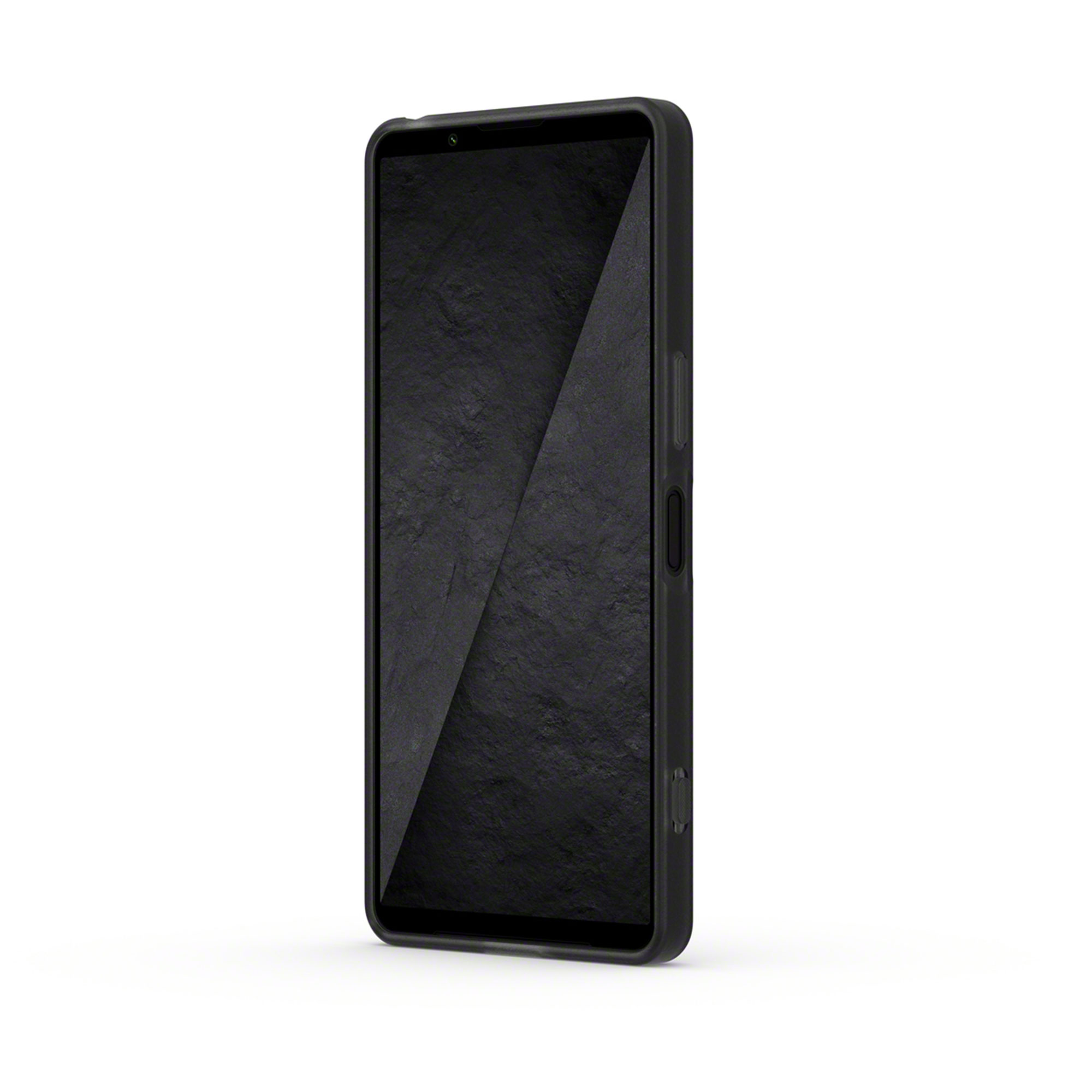  石礦黑 Xperia 1 VIII 專用可立式時尚保護殼正面圖