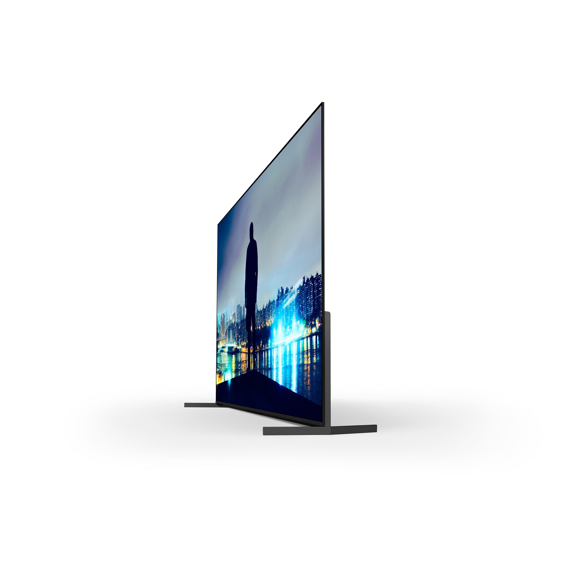 配備兩用支架的 BRAVIA 8 II 斜角側視圖