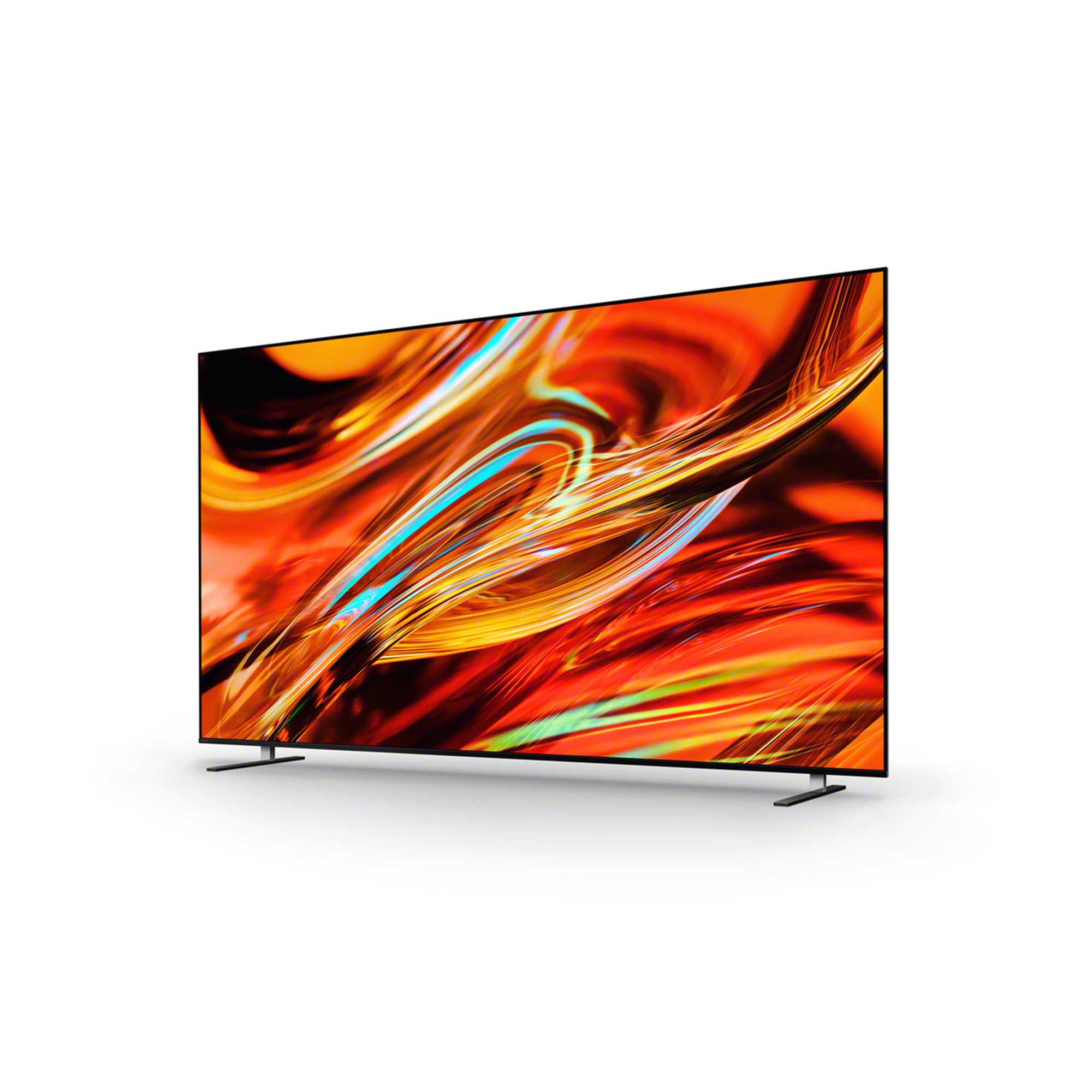 BRAVIA 顯示器側向傾斜放在兩個支撐立架上