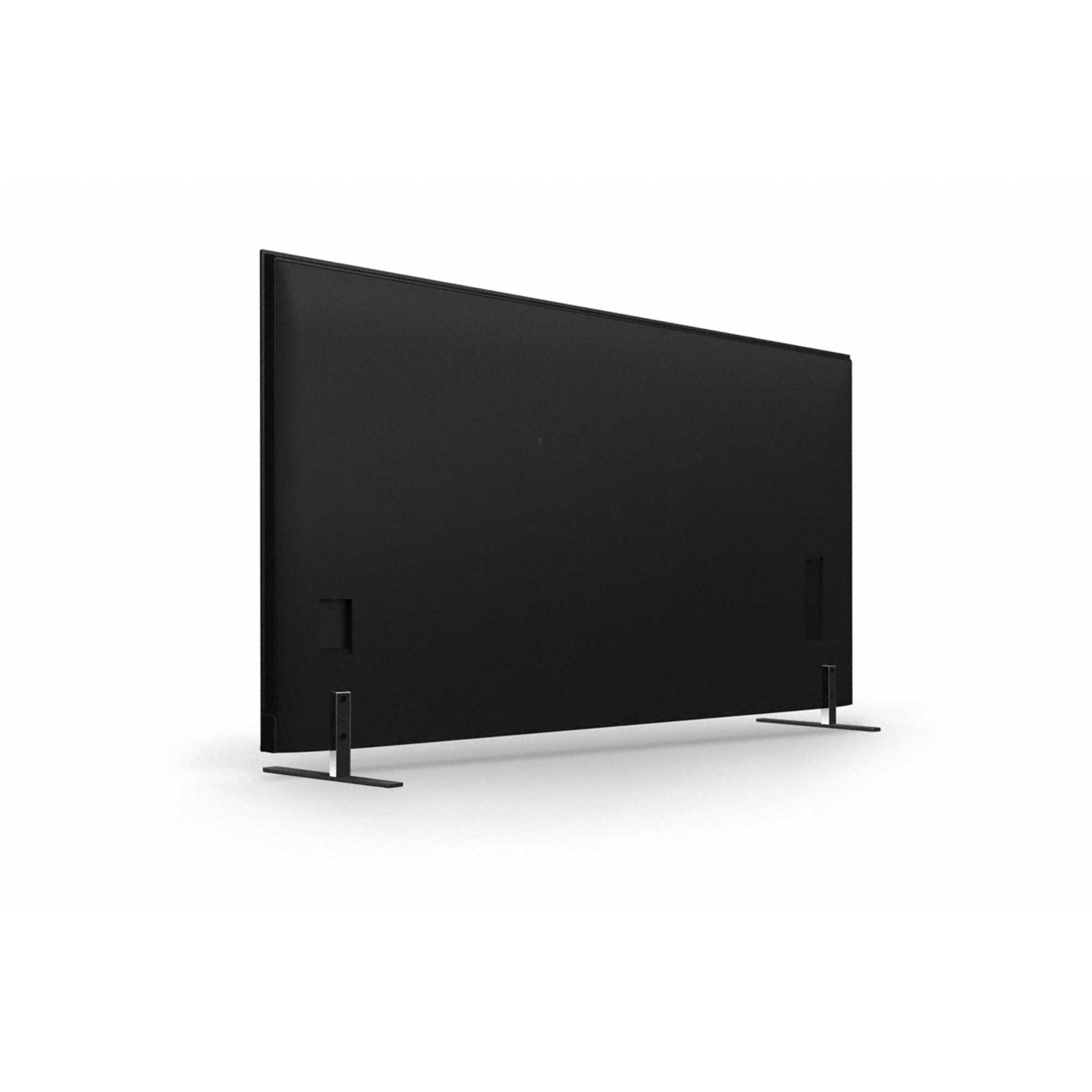 從背面顯示的 BRAVIA 顯示器，稍微側向傾斜
